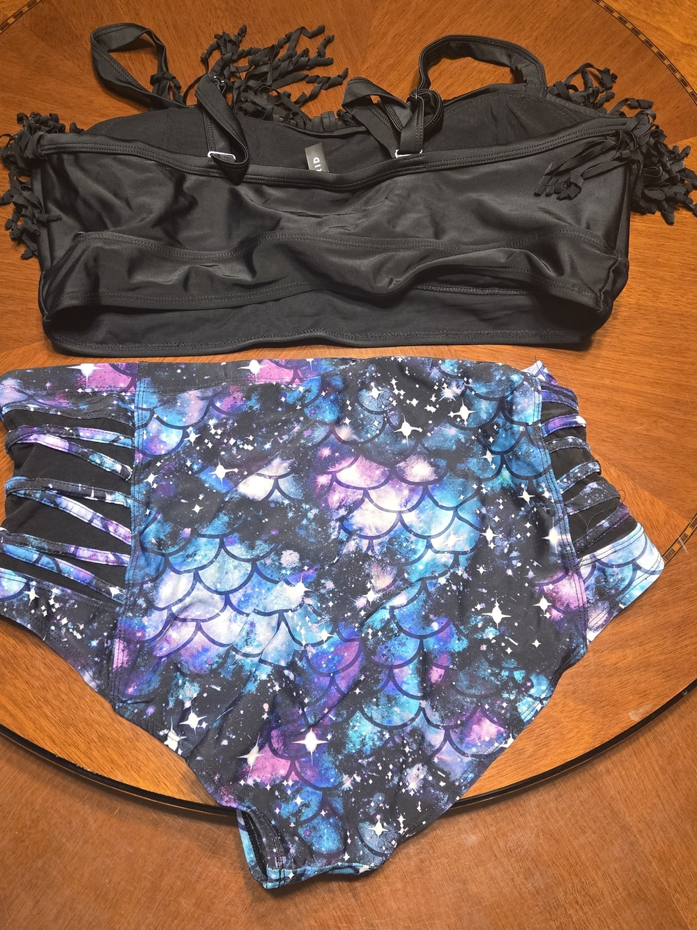 torrid Black Galaxy Print High-Waist Bikini Bottoms - Picture 3 of 3